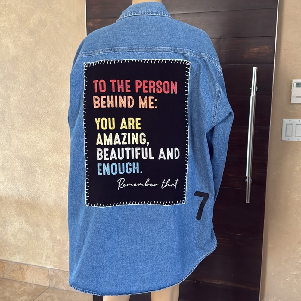 Upcylced Port Authority (You Matter) Denim Shacket Size 2XL